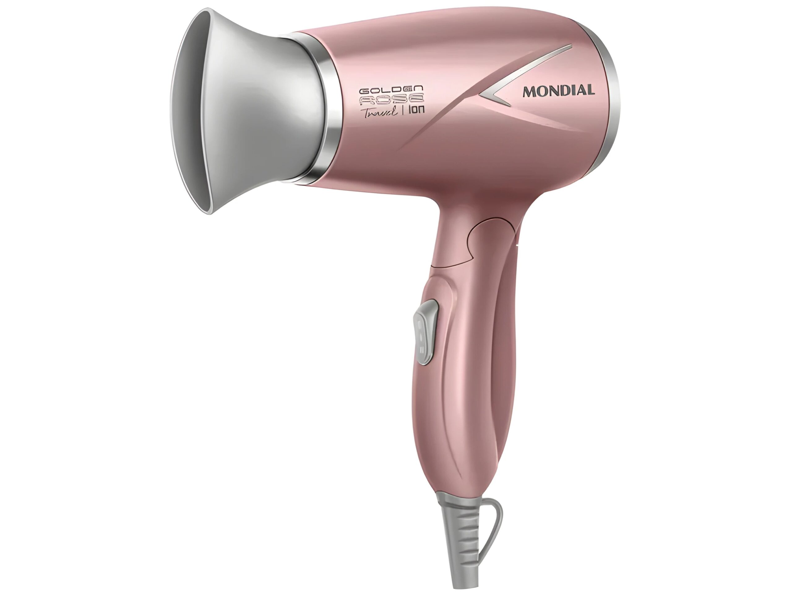 Secador de Cabelo Mondial Tourmaline Ion Golden - Rose 1200W 2 Velocidades Travel SC-47-GR