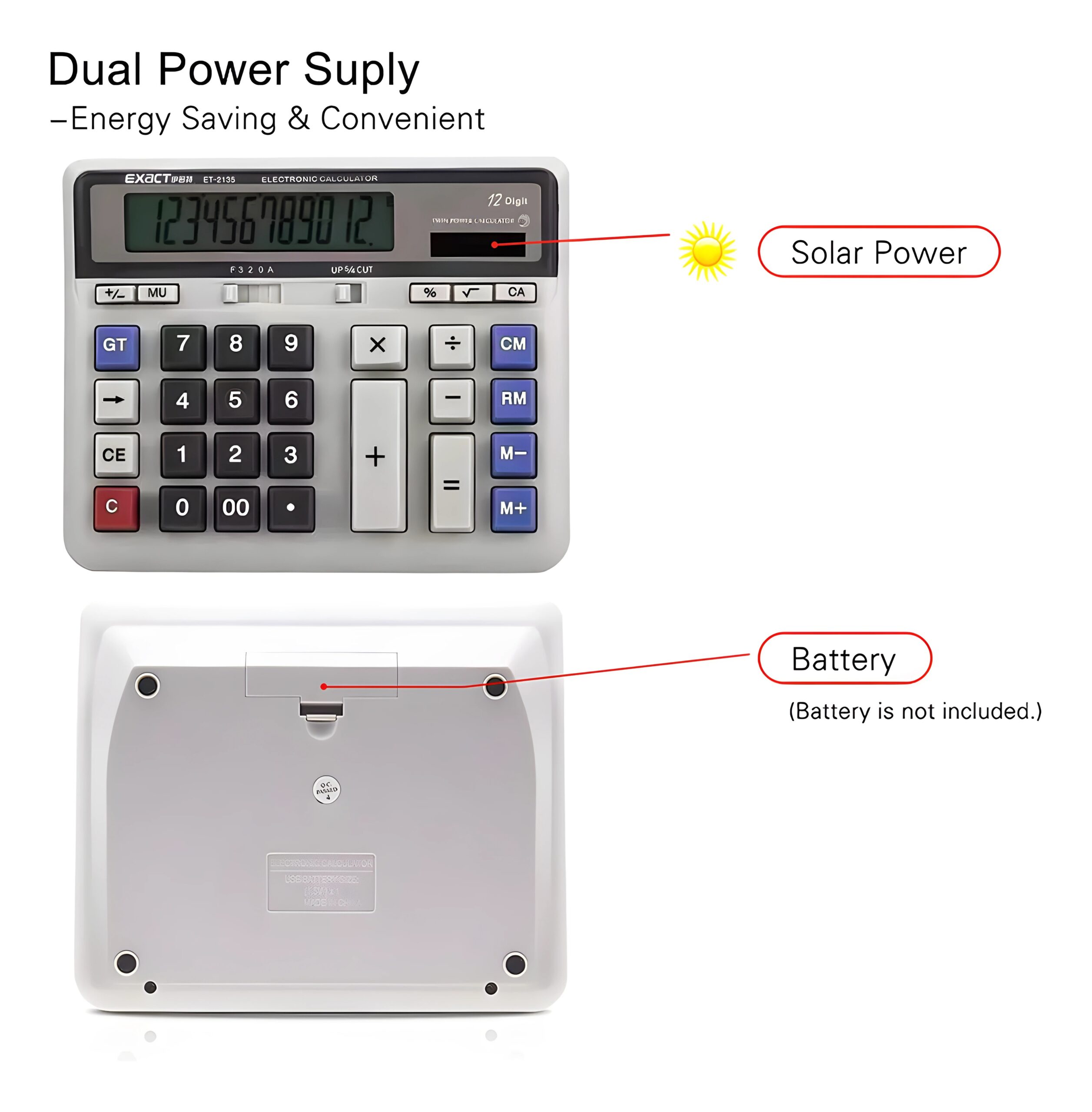 Calculadoras Calculando O Contador Eletrônico Grande Do Comp - Image 3