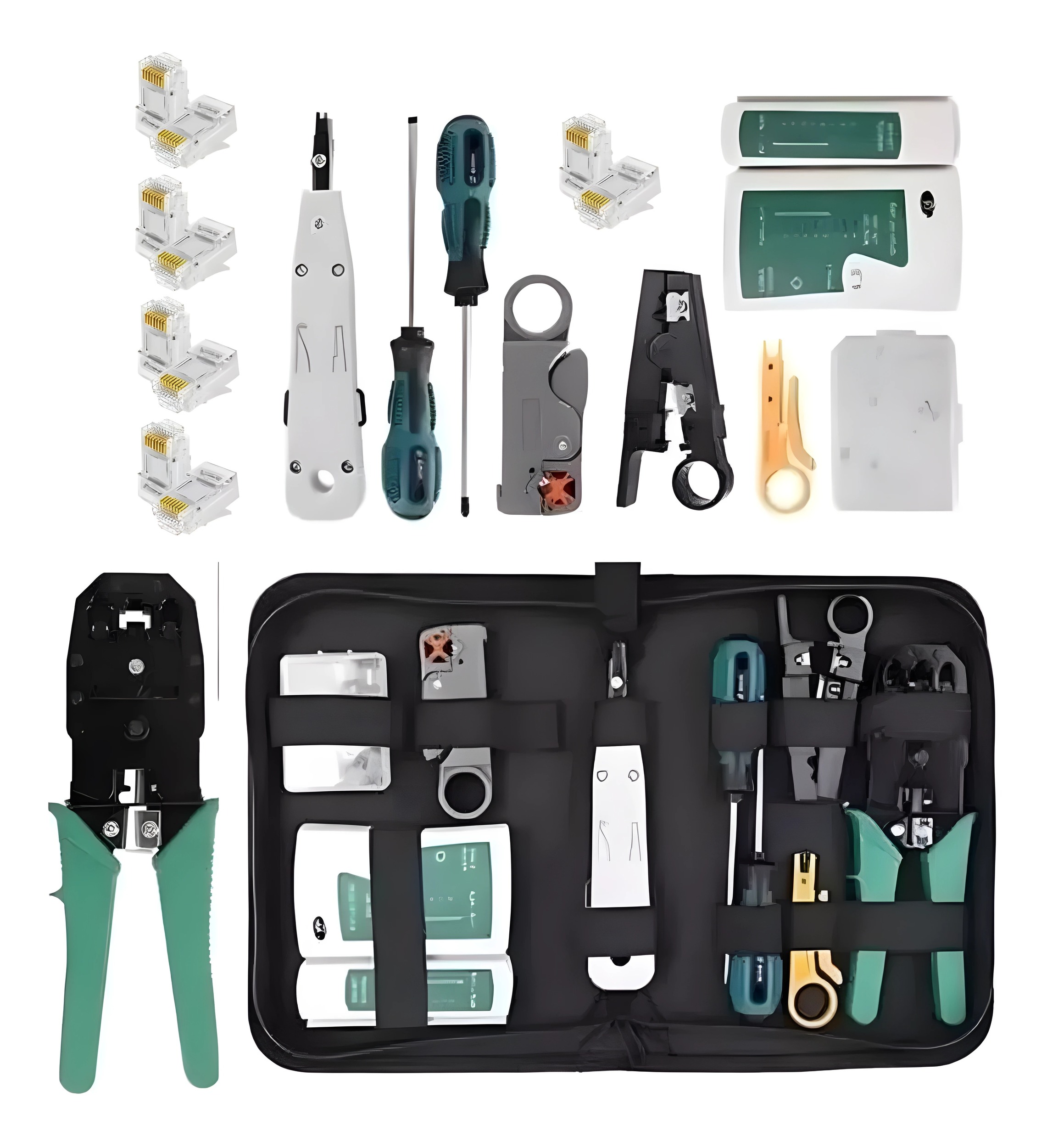 Kit Ferramentas Rede Informática Testador Lan Crimpar Rj45