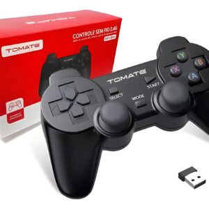 Controle Tomate Sem Fio 2.4ghz Game Pad Usb Joystick Dongle Cor Preto